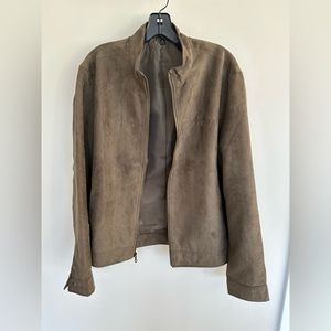 Banana Republic Faux Suede Jacket - Olive - Men’s Size M